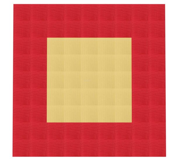 Мат TaiShan для дзюдо, 14×14×0,04 м, красно-желтый