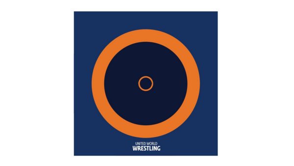 Мат TaiShan, 12×12 м×6 см, с разметкой для борьбы, синий